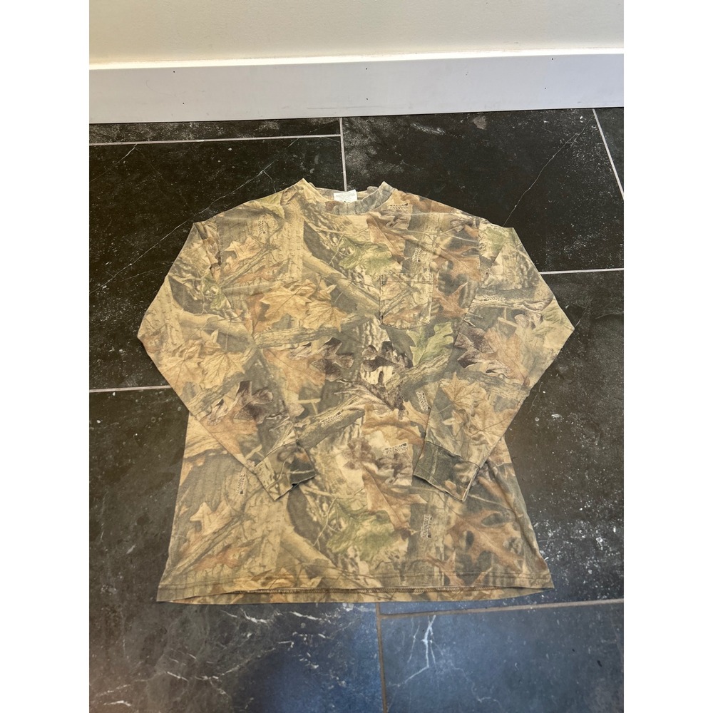 High Peak Mens Camo Long Sleeve T-Shirt XL Advantage Timber Pocket Tee Hunting